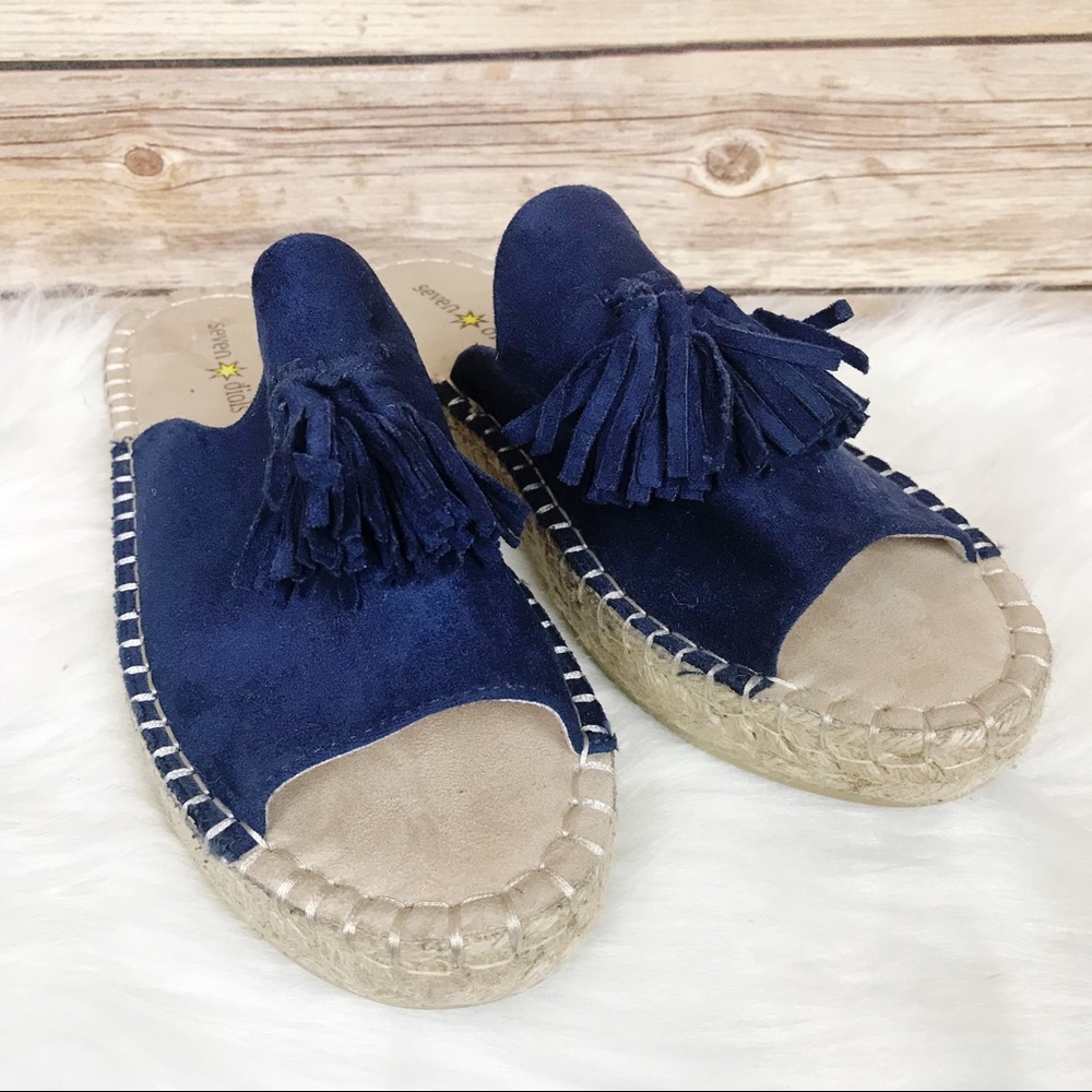 NWOT Seven Dials Navy Platform Espadrille Sandals